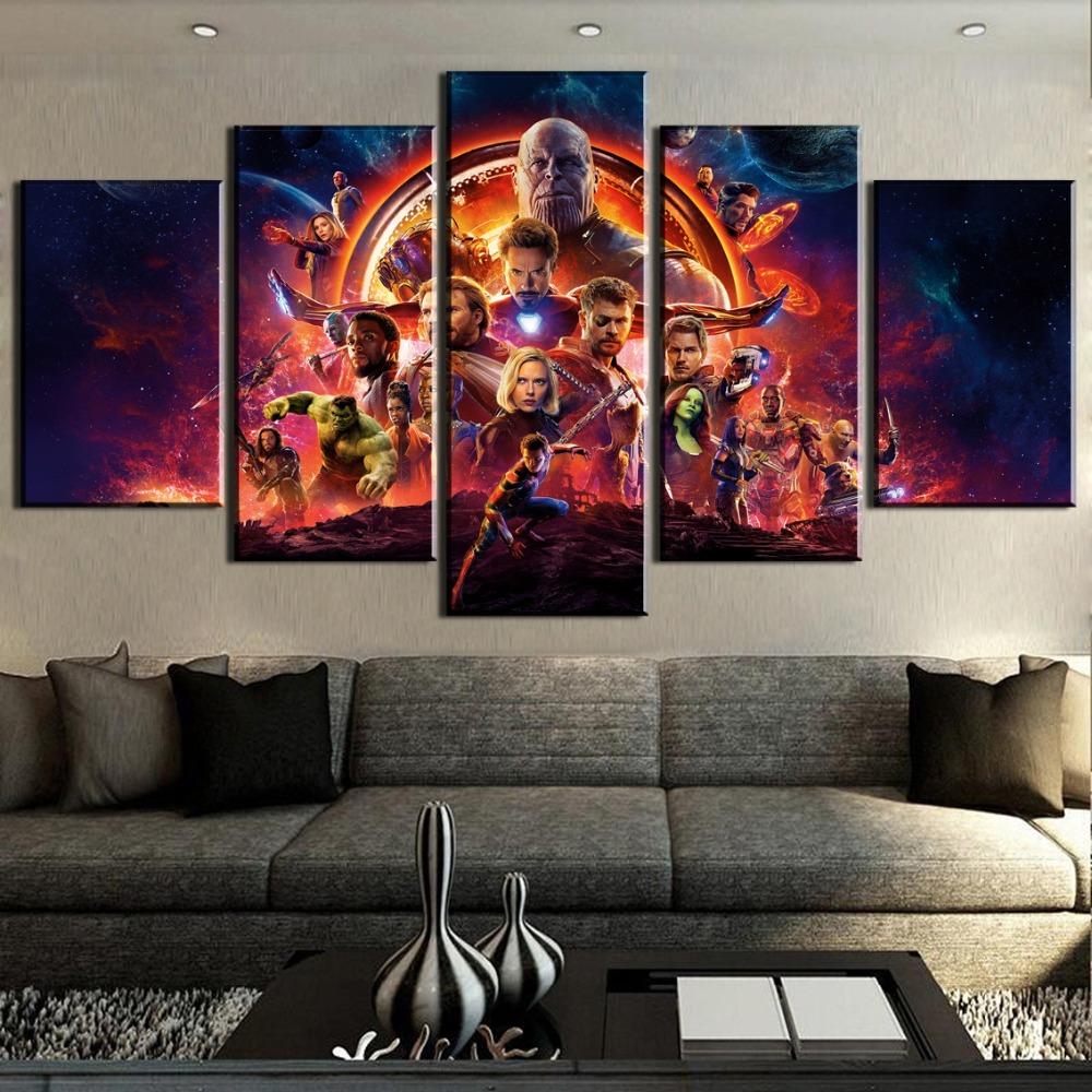 avengers infinity war movie 1 5 pices peinture sur toile impression sur toile toile art pour la dcoration intrieureasuwk