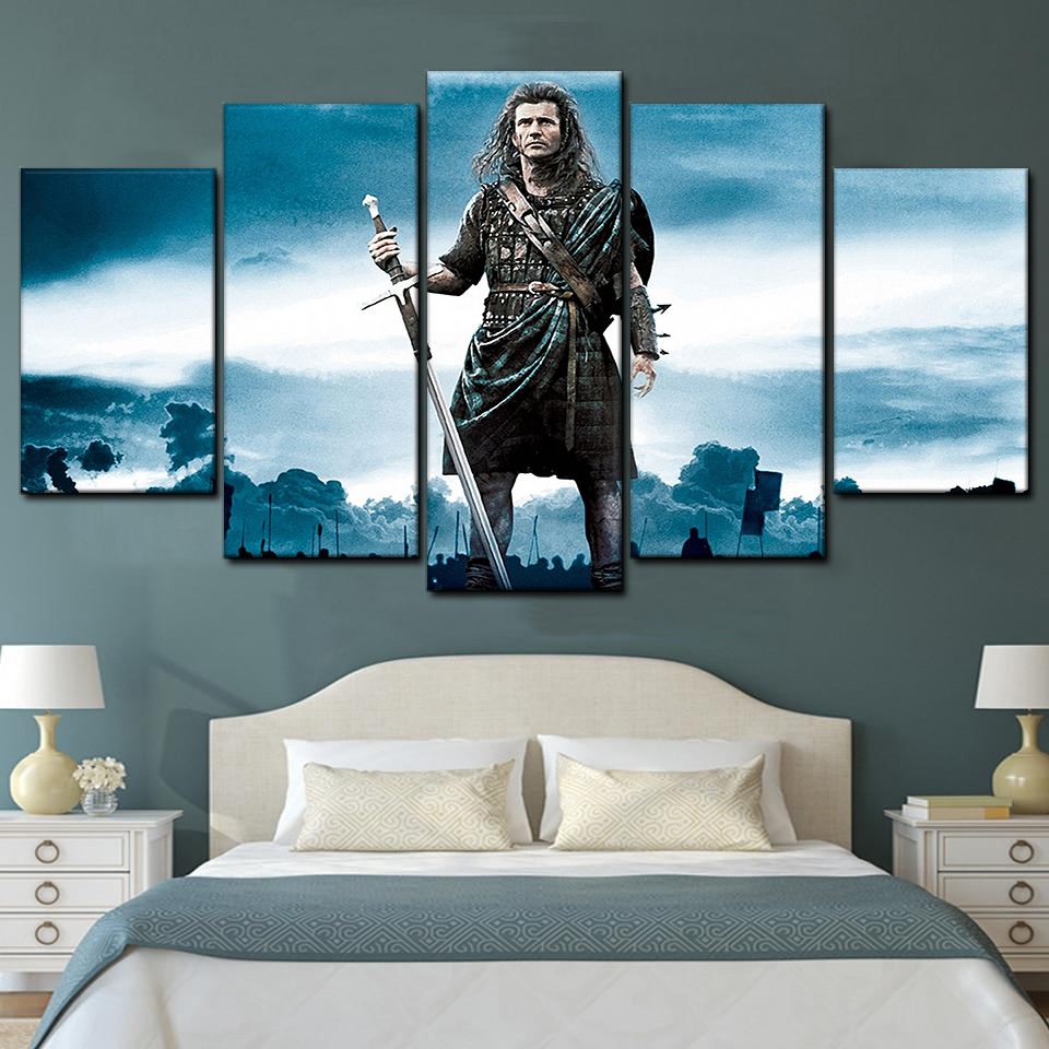 braveheart 5 pices peinture sur toile impression sur toile toile art pour la dcoration intrieure35gvg