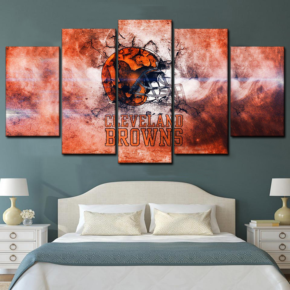 cleveland browns 4 5 stuck leinwand bilder bedrucken wandbilder hd drucke kunst poster rahmen rahmen large gigapixel 5 pices peinture sur toile impression sur toile toile art pour la dcoration intrieurewti8s