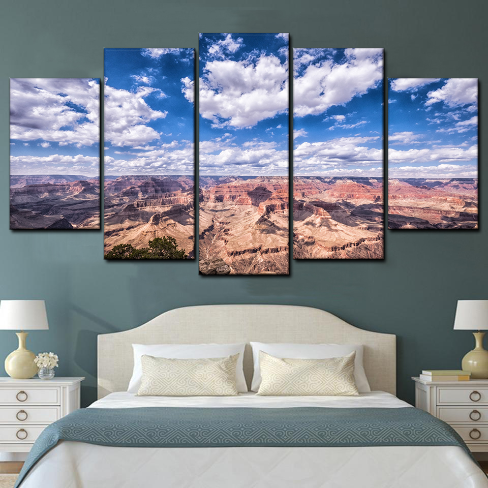 hopi point grand canyon panorama arizona 5 pices peinture sur toile impression sur toile toile art pour la dcoration