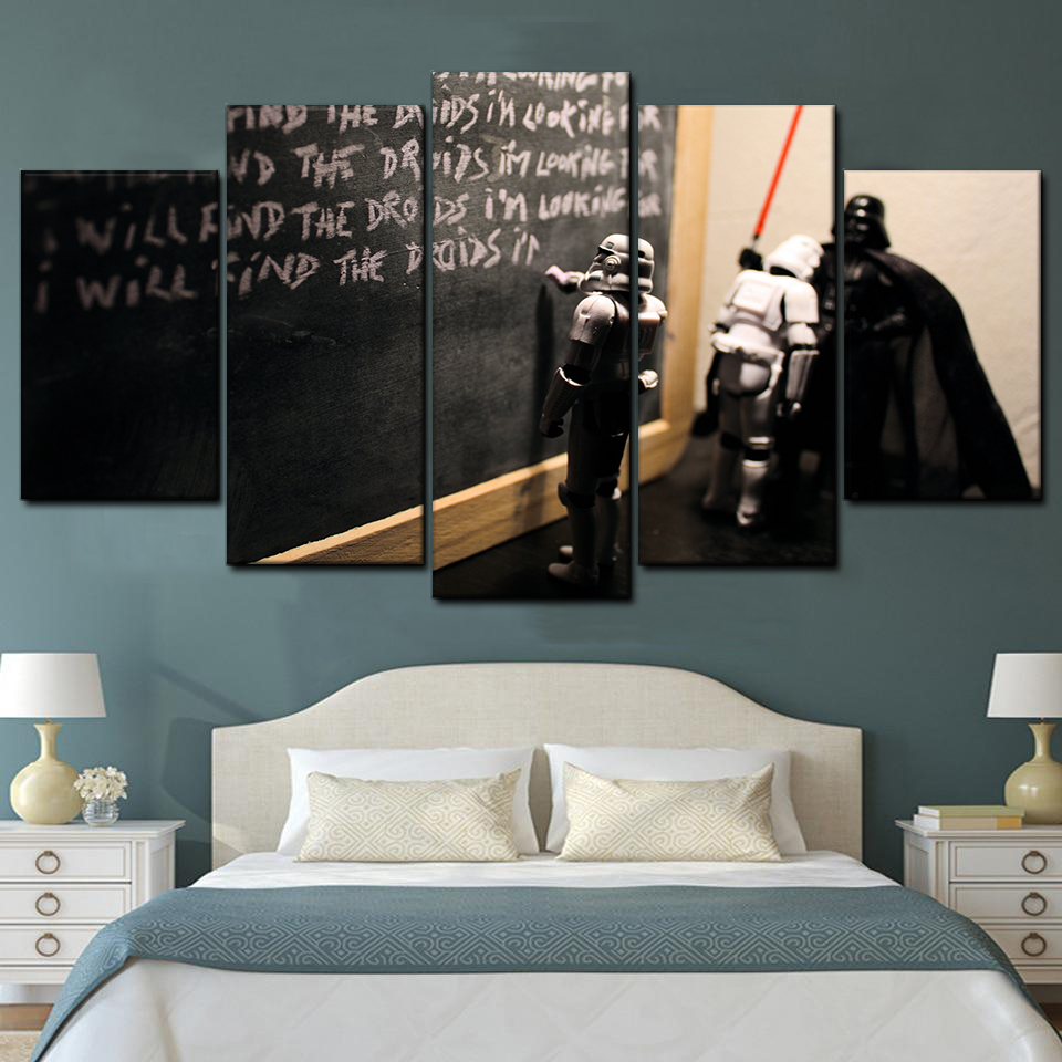 i will find the droids im looking for 5 pices peinture sur toile impression sur toile toile art pour la dcoration intrieurepwu7a