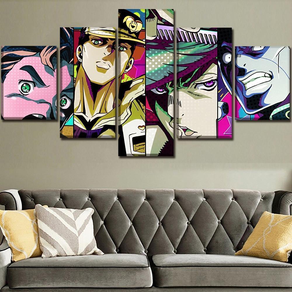 jojo amp 8217 s bizarre adventure 3 animejojo amp 8217s bizarre adventure 3 anime impression sur toile toile art 5 pices peinture sur toile impression sur toile toile art pour la dcoration intrieureidezc