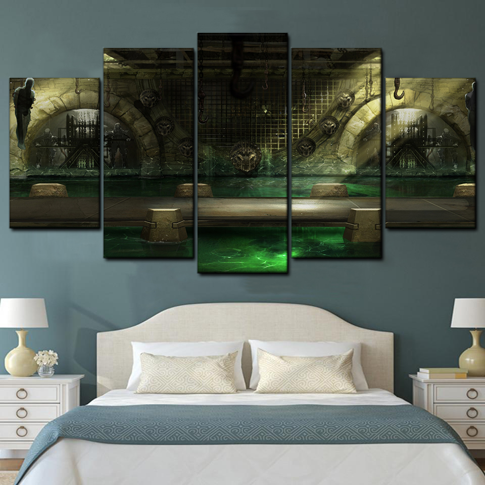 mortal kombat 9 the dead pool 5 pices peinture sur toile impression sur toile toile art pour la dcoration