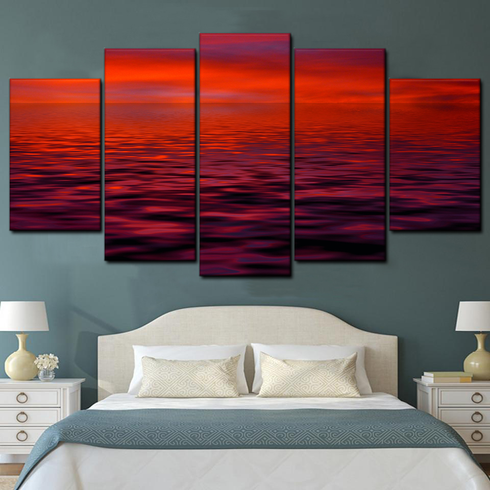 most beautiful sunrise in the world 5 pices peinture sur toile impression sur toile toile art pour la dcoration