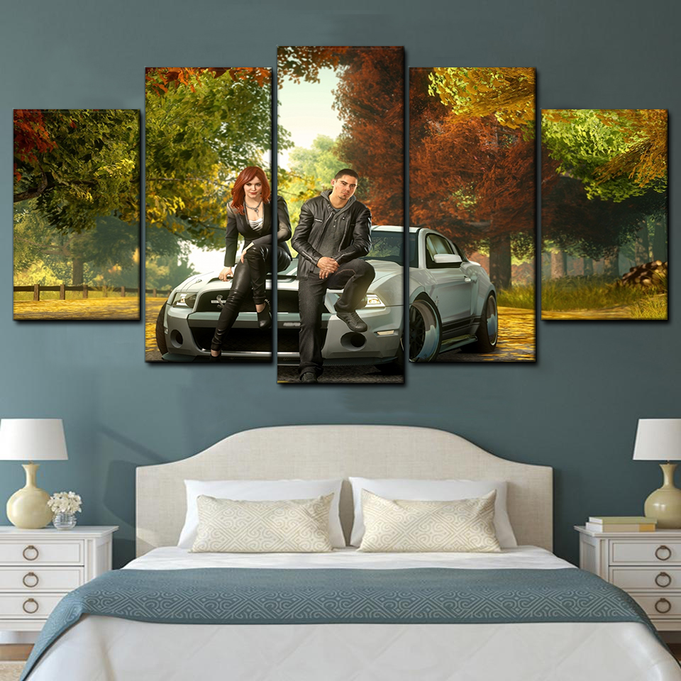 need for speed the run autumn hd 5 pices peinture sur toile impression sur toile toile art pour la dcoration intrieurez3av2