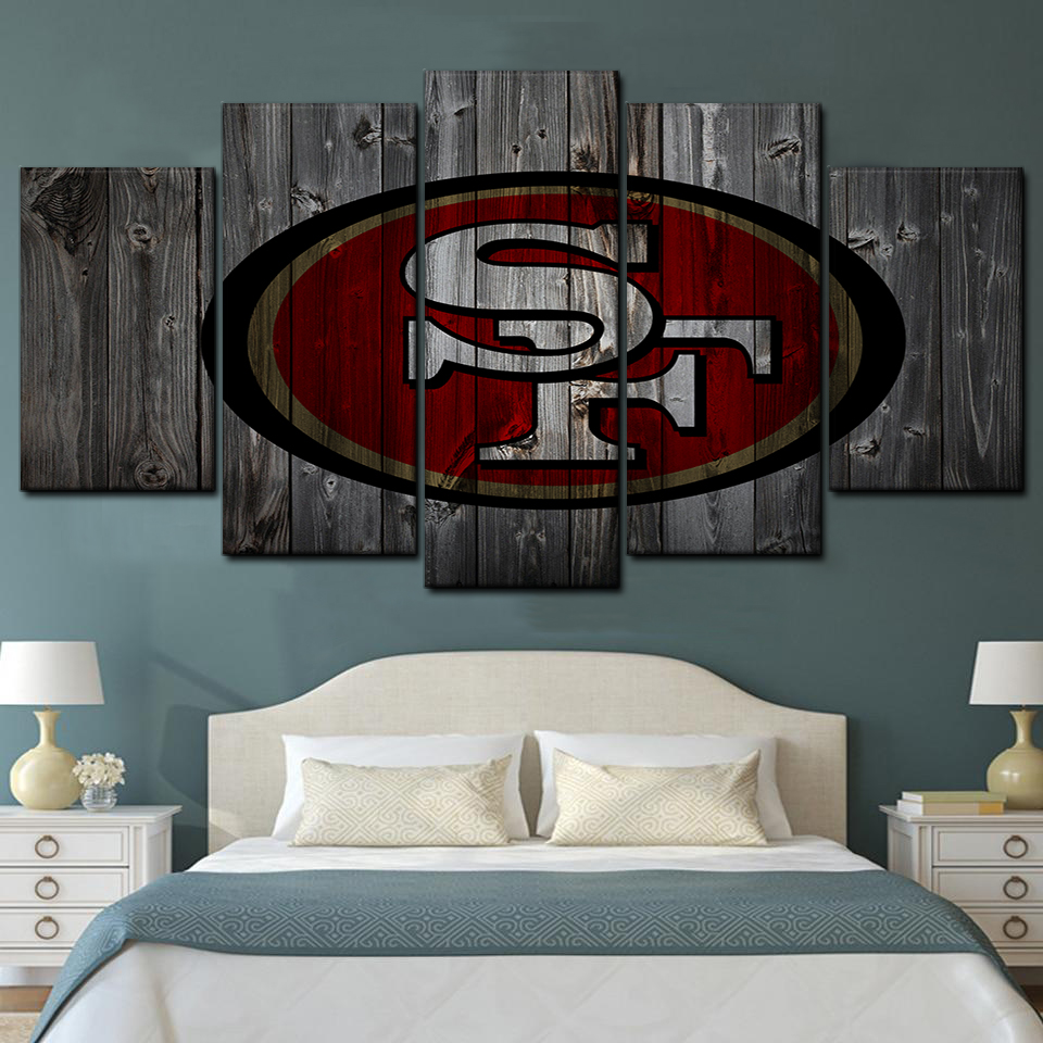 san francisco 49ers 5 pices peinture sur toile impression sur toile toile art pour la dcoration intrieure4kjr7