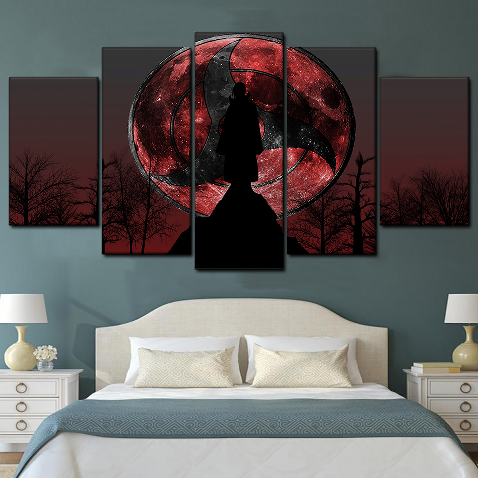 sharingan itachi 5 pices peinture sur toile impression sur toile toile art pour la dcoration intrieurezk6n9