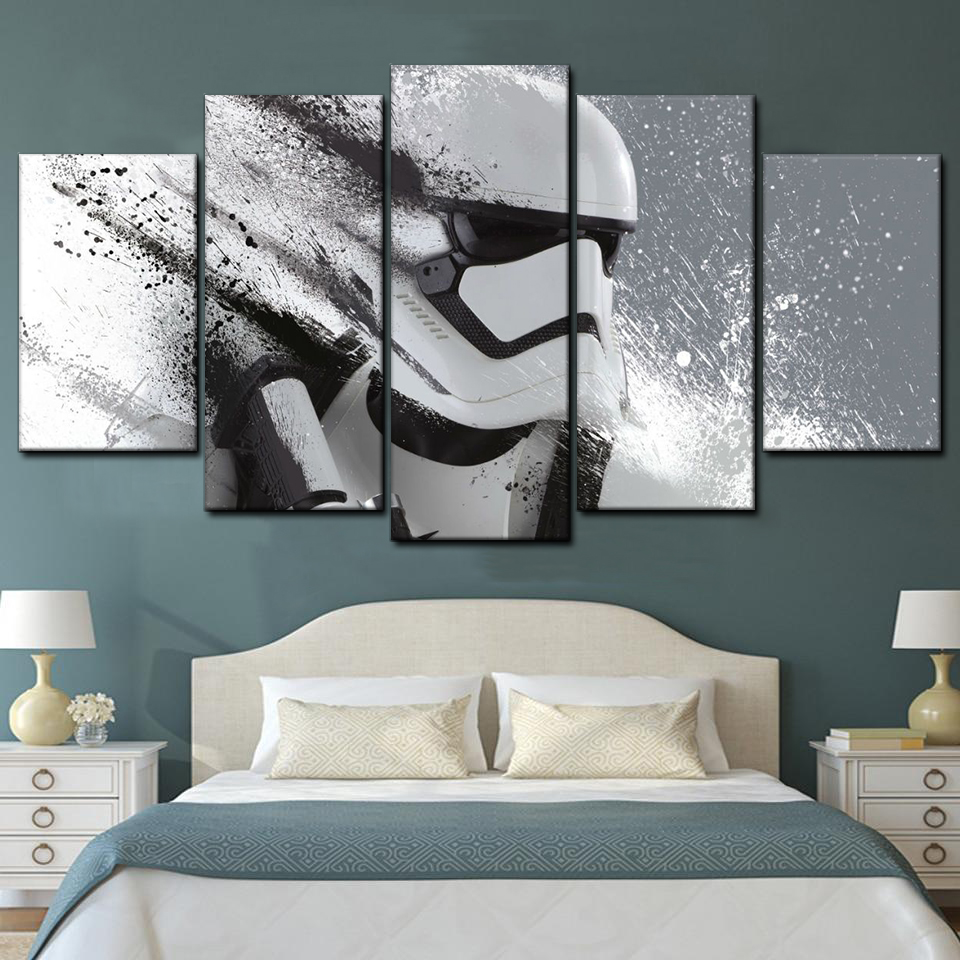stormtrooper 5 pices peinture sur toile impression sur toile toile art pour la dcoration intrieurezmozi