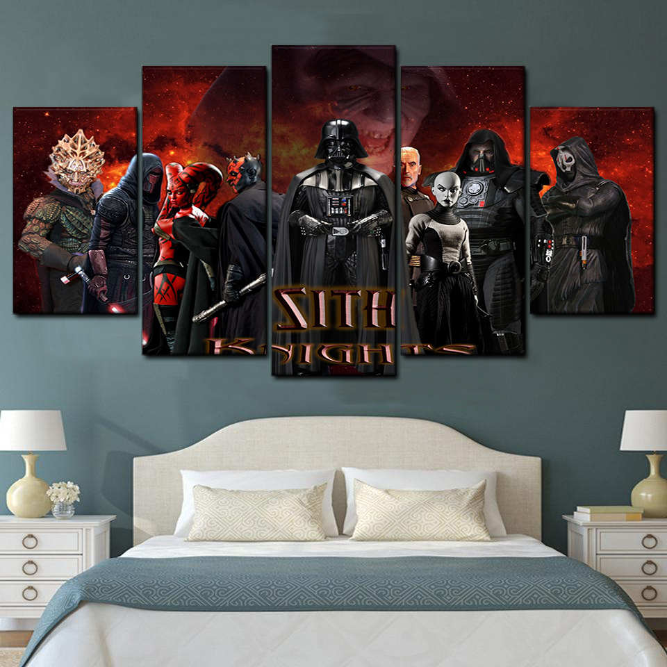 tous les siths star wars 5 pices peinture sur toile impression sur toile toile art pour la dcoration intrieureohlu6