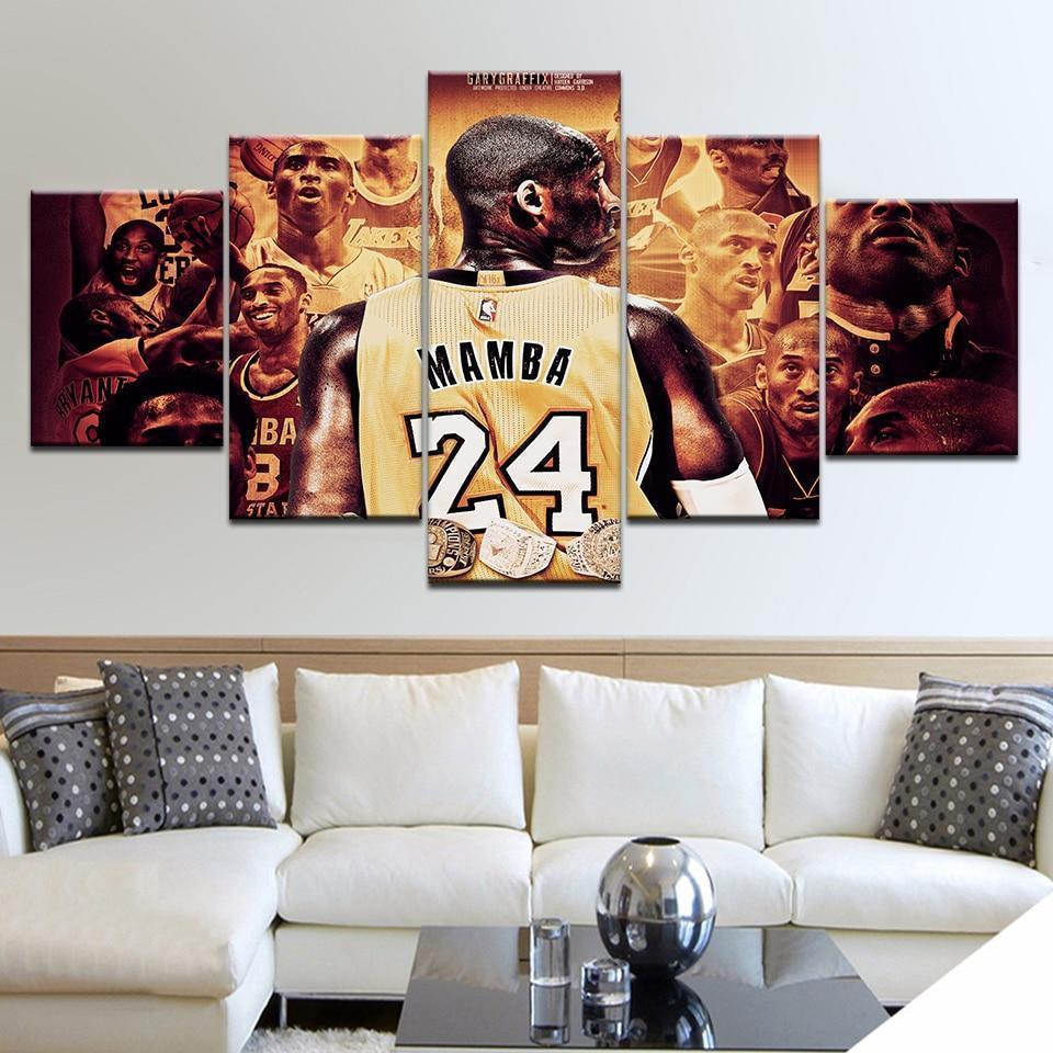 24 kobe bryant basketball player sport 5 pices peinture sur toile impression sur toile toile art pour la dcoration intrieurebzdim