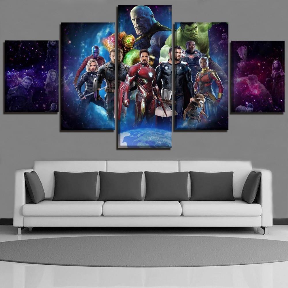 affiche avengers infinity war marvelavengers infinity war poster marvel 5 pices peinture sur toile impression sur toile toile artv9syg