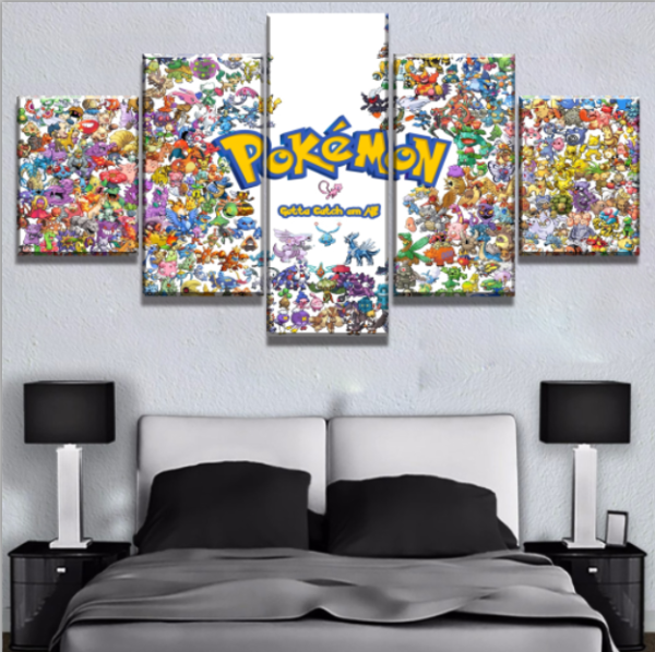 affiche pokemon animepokemon poster anime 5 pices peinture sur toile impression sur toile toile art pour la dcoration intrieureza2fz