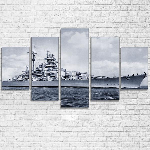 arme de bateau de cuirass militaire de guerre 8war military battleship boat army 8 5 pices peinture sur toile impression sur toile toile art6syna