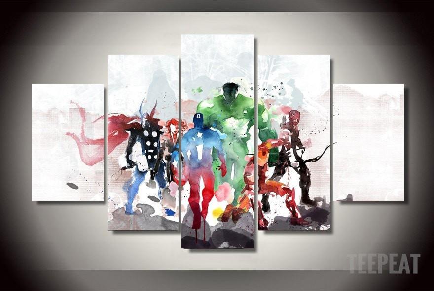 avengers modernesmodern avengers 5 pices peinture sur toile impression sur toile toile art pour la dcoration intrieure83kqz