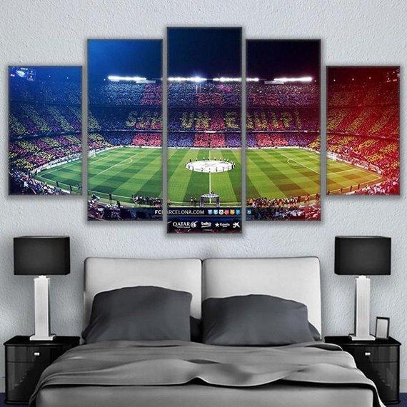 barcelona club soccer stadium sport 5 pices peinture sur toile impression sur toile toile art pour la dcoration intrieurevzuc9