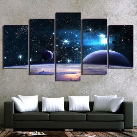 espace univers galaxy starry skyuniverse galaxy starry sky space 5 pices peinture sur toile impression sur toile toile artsr3ge