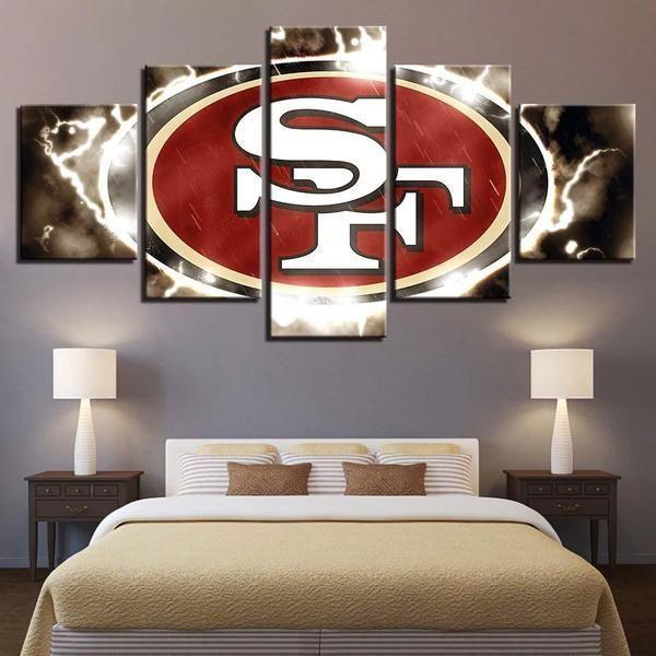 football des 49ers de san franciscosan francisco 49ers football 5 pices peinture sur toile impression sur toile toile artu6vnm