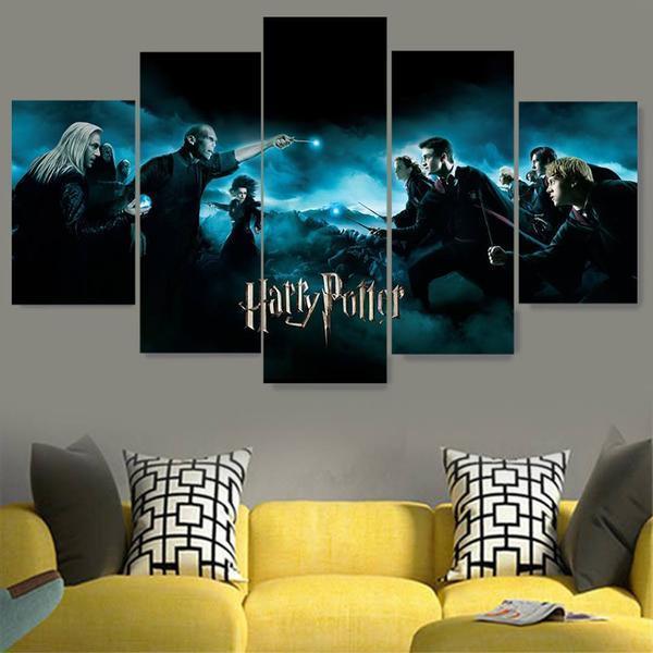 Affiche Harry Potter Château de Poudlard(Harry Potter Poster Hogwarts  Castle) 5 pièces Peinture sur Toile Impression sur Toile Toile Art – DNV  Store FR