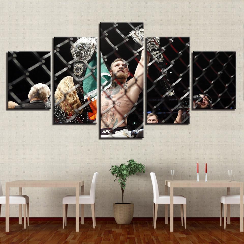 la clbrit champion conor mcgregorthe champion conor mcgregor celebrity 5 pices peinture sur toile impression sur toile toile artdaroc