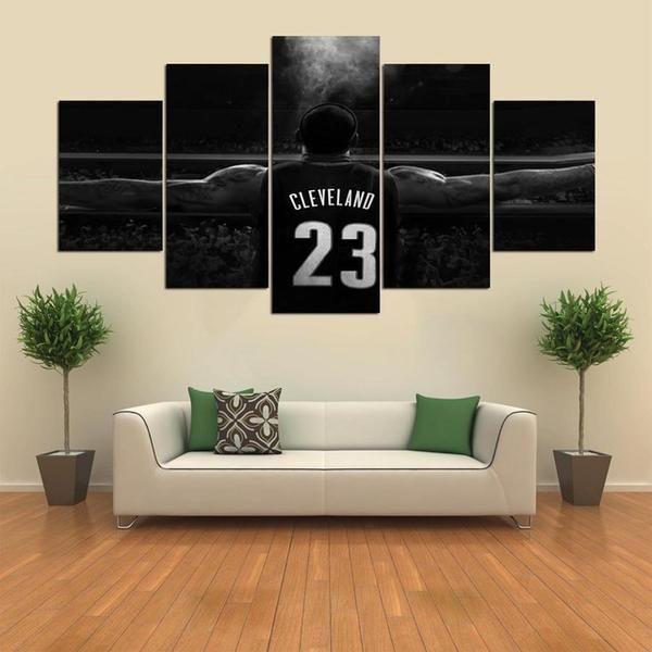 lebron james sport et clbritlebron james sport and celebrity 5 pices peinture sur toile impression sur toile toile artbo4iw