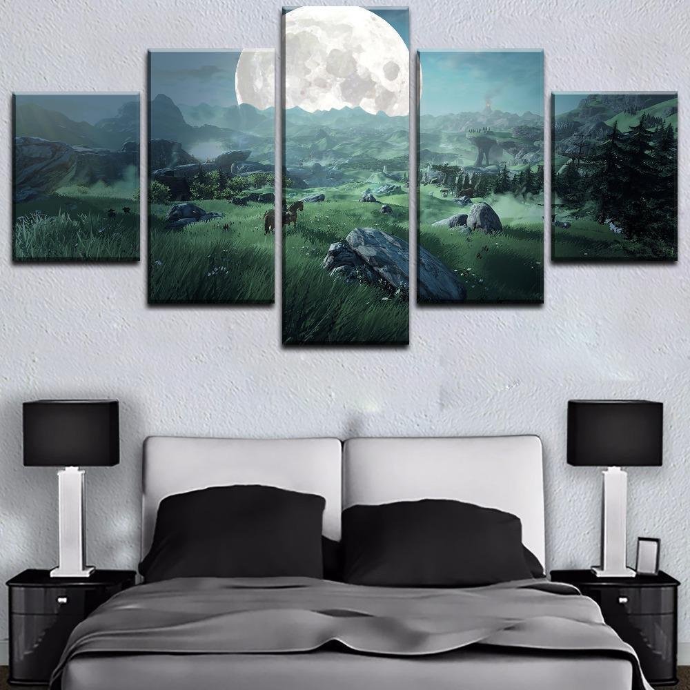 legend of zelda landscape 1 jeulegend of zelda landscape 1 gaming 5 pices peinture sur toile impression sur toile toile artkspsr