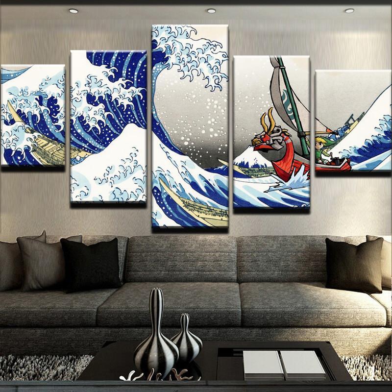 lien voile 4link sailing 4 5 pices peinture sur toile impression sur toile toile art pour la dcoration intrieurefkr57