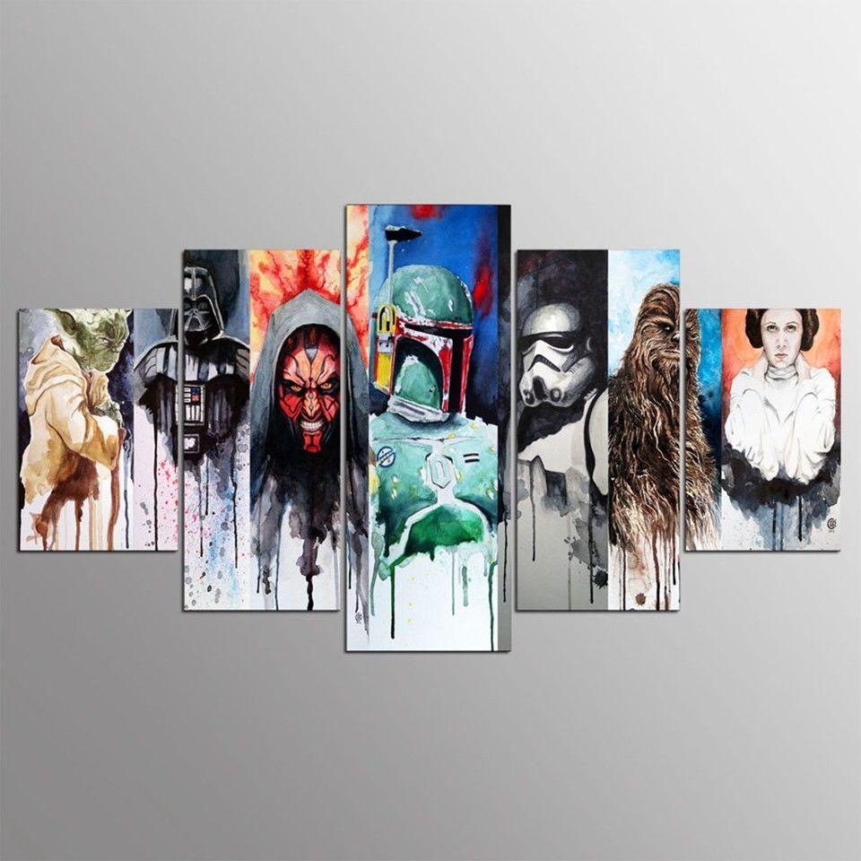montage de personnages de star warsstar wars characters montage 5 pices peinture sur toile impression sur toile toile artymjfe