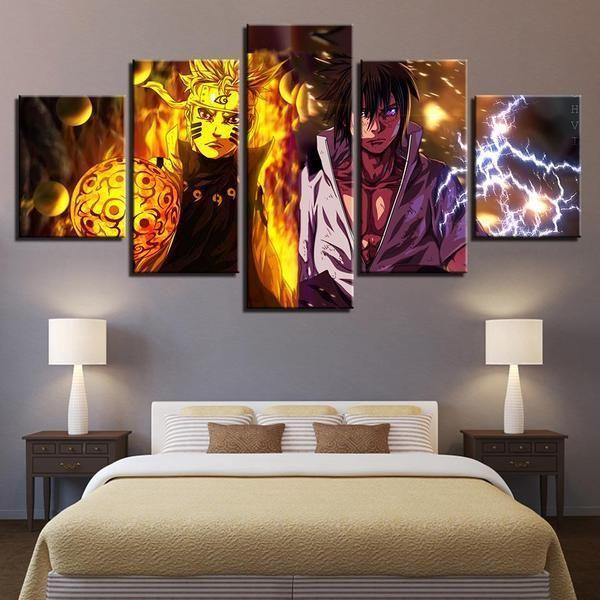 naruto et sasukenaruto amp sasuke 5 pices peinture sur toile impression sur toile toile art pour la dcoration intrieurezzmec