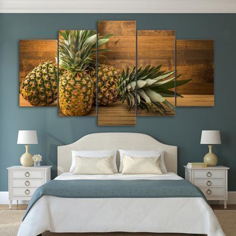 nature dananas fraisfresh pineapple nature 5 pices peinture sur toile impression sur toile toile art pour la dcoration intrieurekwz36