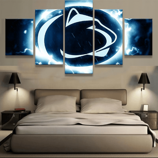 penn state nittany lions 2 sport 5 pices peinture sur toile impression sur toile toile art pour la dcoration intrieurewf9rn