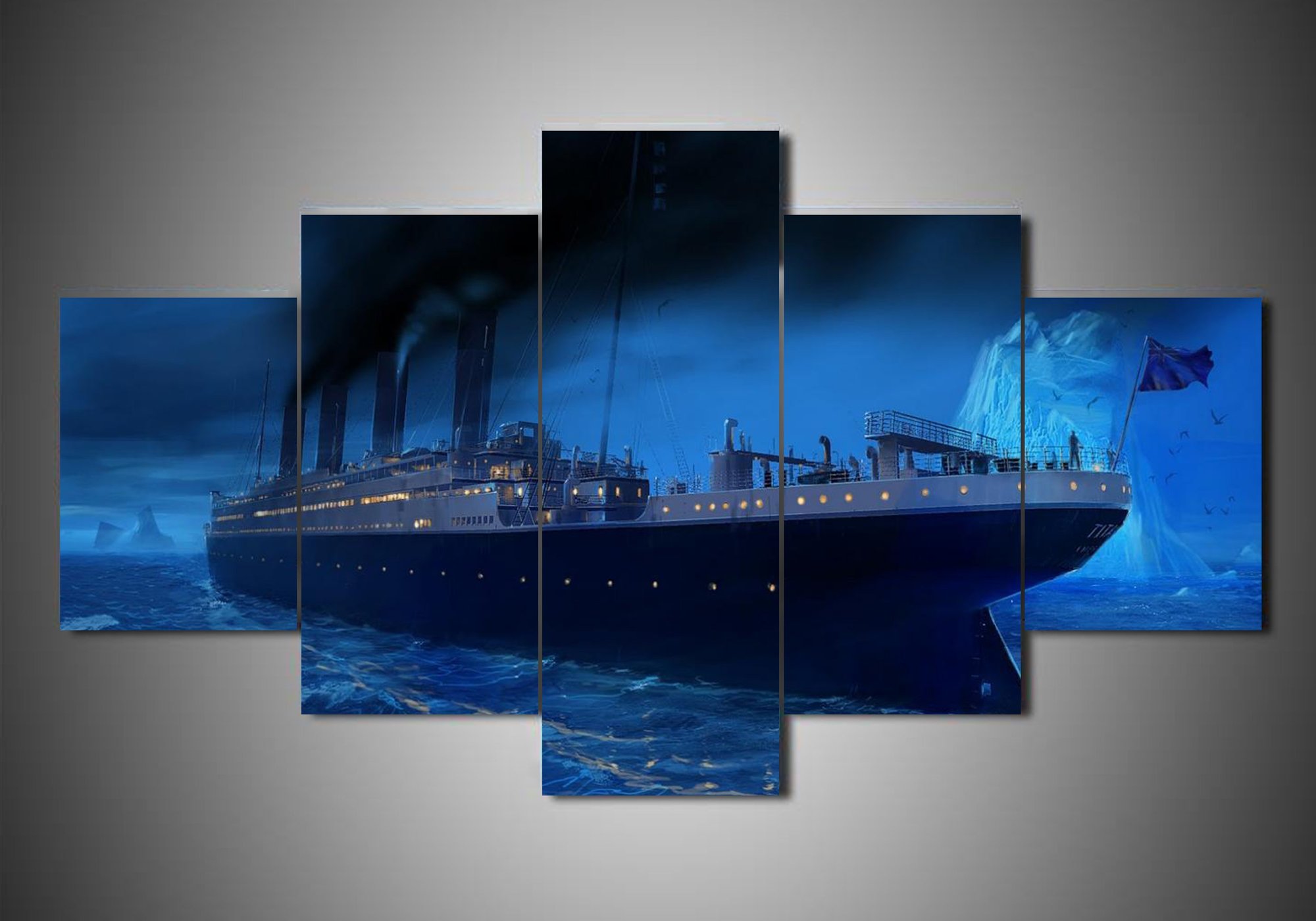 titanic 3 5 pices peinture sur toile impression sur toile toile art pour la dcoration intrieureiirfu