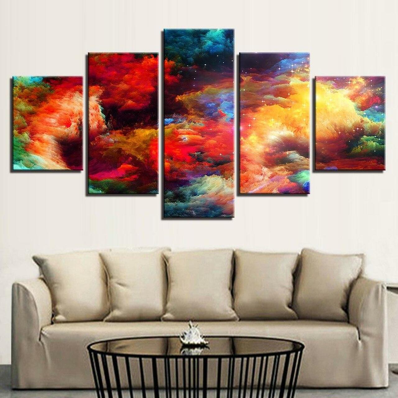 abstract colors 5 pices peinture sur toile impression sur toile toile art pour la dcoration intrieure6zbsa