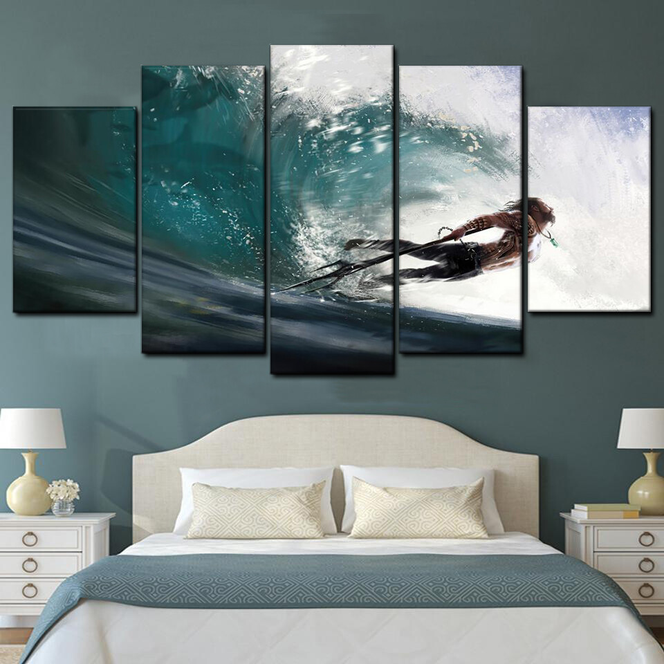 aquaman within wave 5 pices peinture sur toile impression sur toile toile art pour la dcoration intrieurenos0c