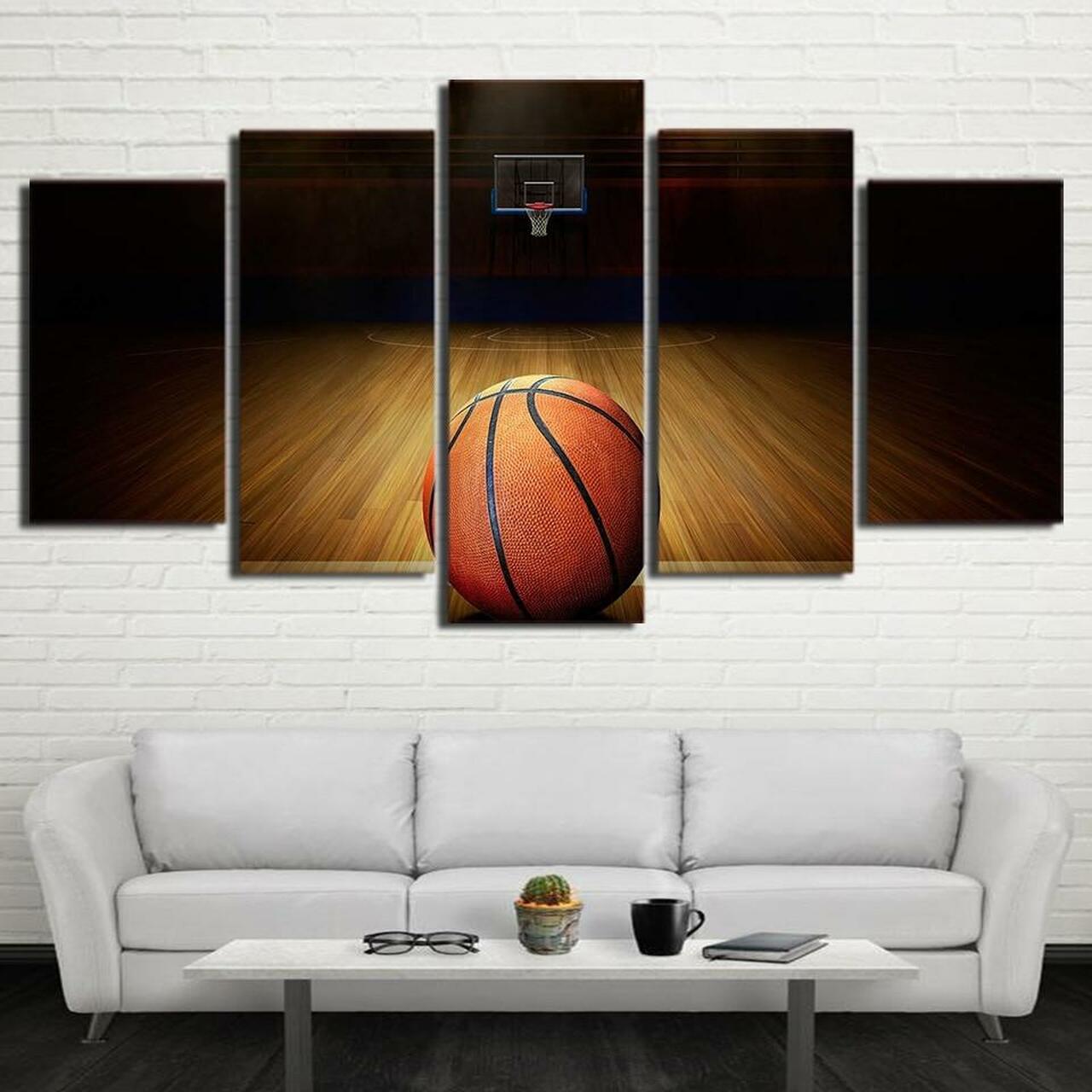 basketball court 5 pices peinture sur toile impression sur toile toile art pour la dcoration