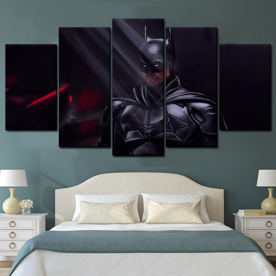 batman in the dark 5 pices peinture sur toile impression sur toile toile art pour la dcoration