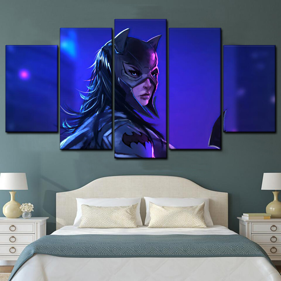 batwoman artwork 5 pices peinture sur toile impression sur toile toile art pour la dcoration intrieurev1fao