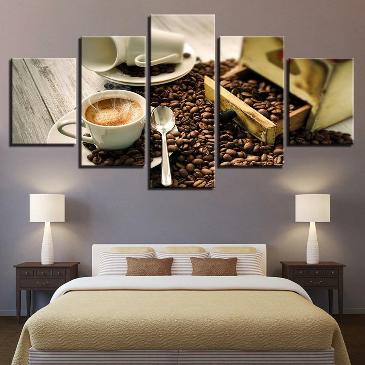 coffee cafe 5 pices peinture sur toile impression sur toile toile art pour la dcoration intrieuredkzon