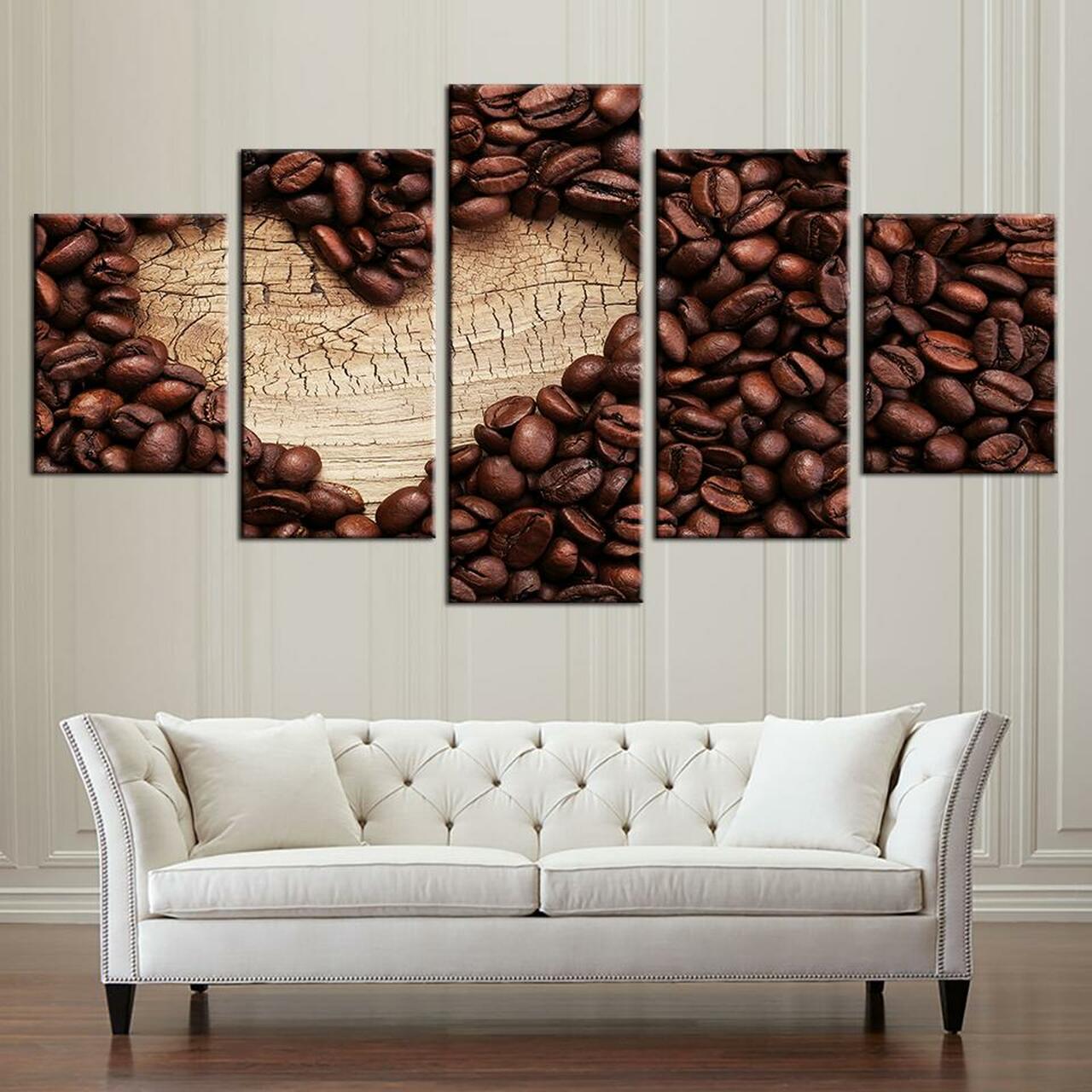 coffee heart 5 pices peinture sur toile impression sur toile toile art pour la dcoration intrieurem58is