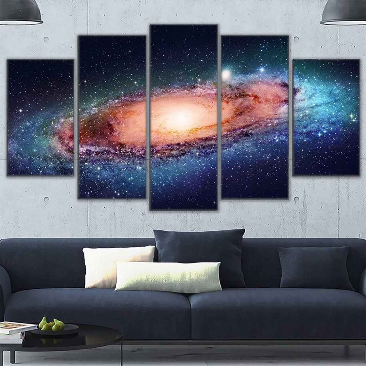 cosmos 5 pices peinture sur toile impression sur toile toile art pour la dcoration intrieureqqdae