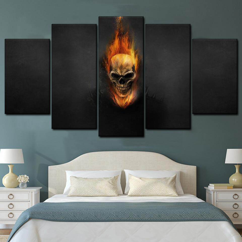 ghost rider fanart 5 pices peinture sur toile impression sur toile toile art pour la dcoration intrieurega70y