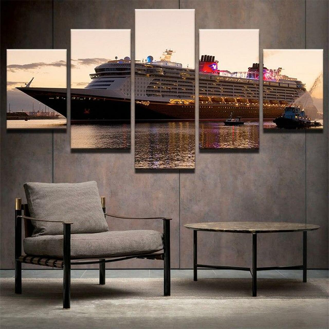 great cruise ship 5 pices peinture sur toile impression sur toile toile art pour la dcoration intrieurekddig