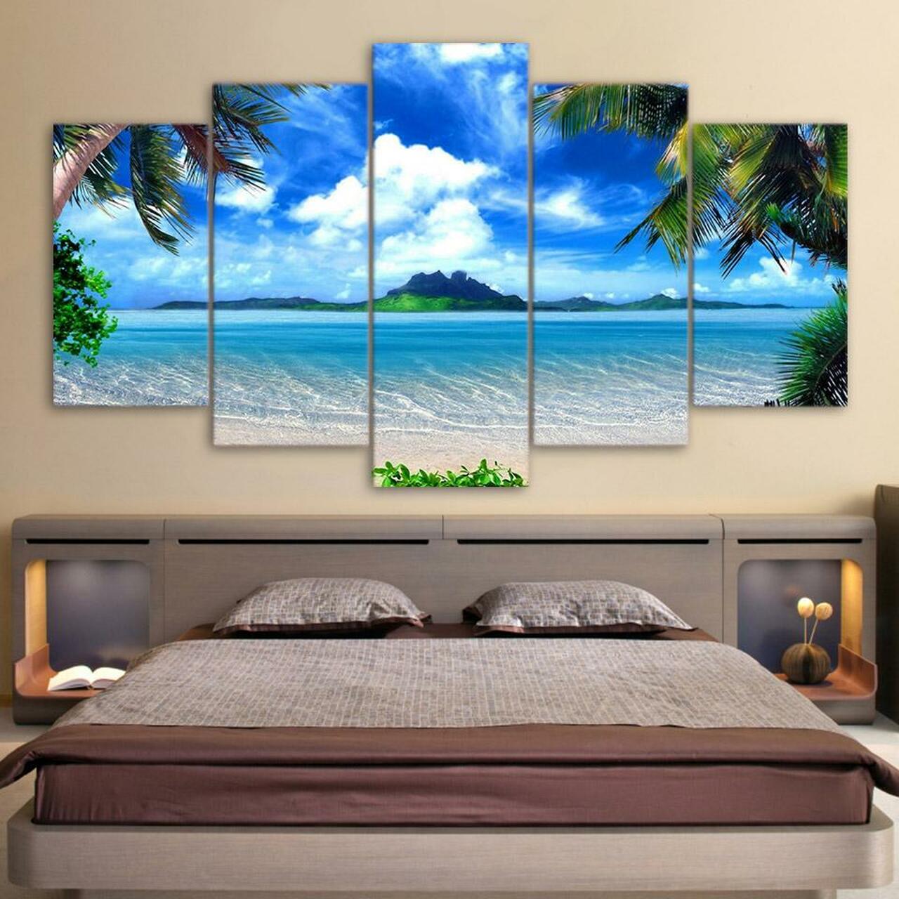 island escape 5 pices peinture sur toile impression sur toile toile art pour la dcoration intrieureckono