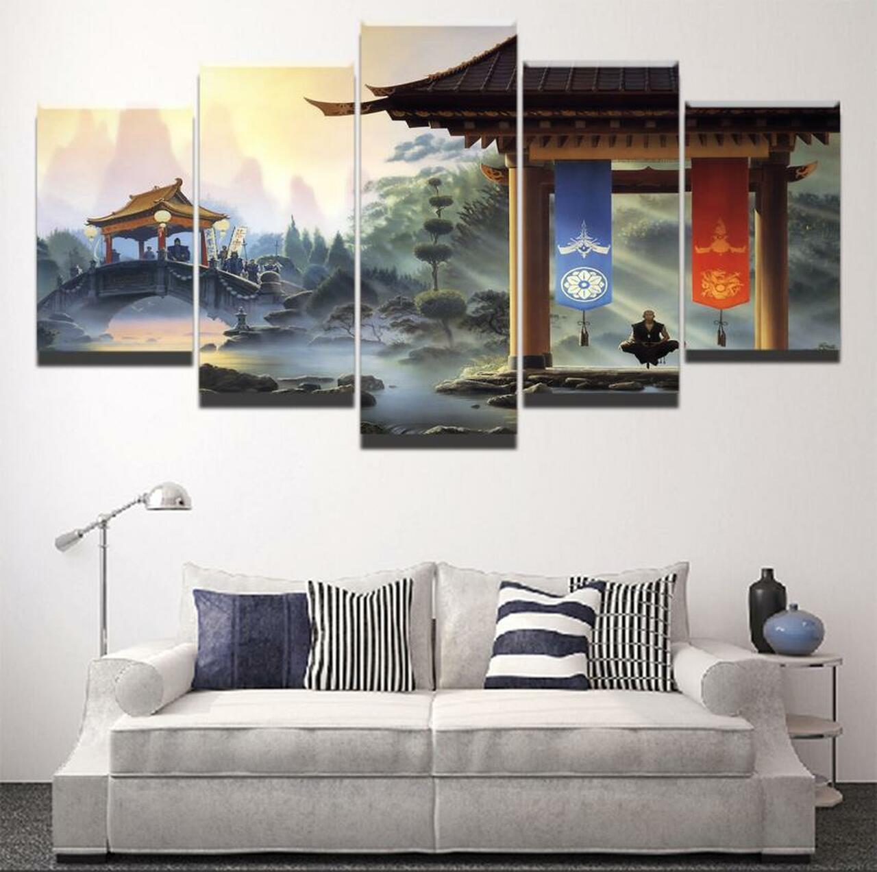 japanese landscape 5 pices peinture sur toile impression sur toile toile art pour la dcoration intrieurem6vtw