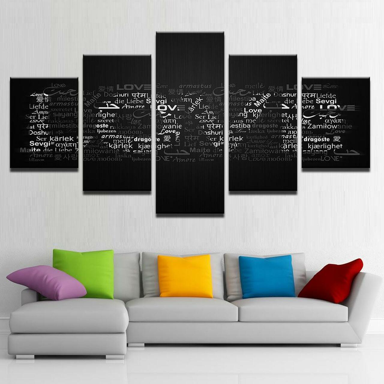 just love 5 pices peinture sur toile impression sur toile toile art pour la dcoration intrieurevqoo9