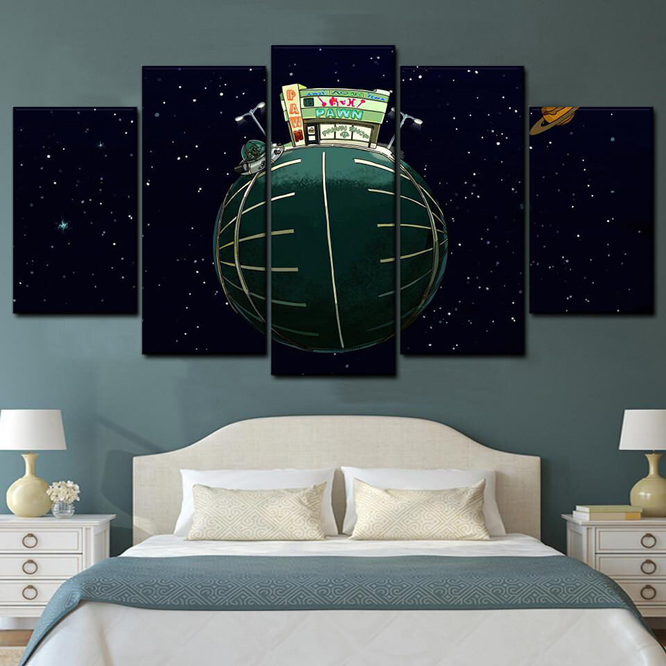 pan shop from rick and morty 5 pices peinture sur toile impression sur toile toile art pour la dcoration intrieurezt6oa