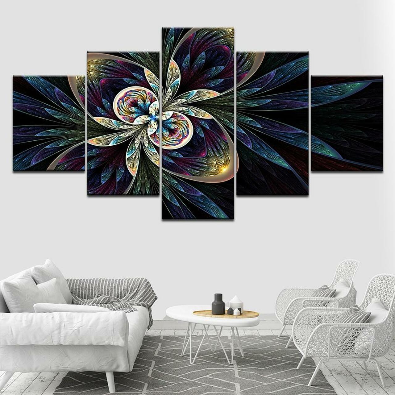 patterns of flower 5 pices peinture sur toile impression sur toile toile art pour la dcoration intrieureorlpl