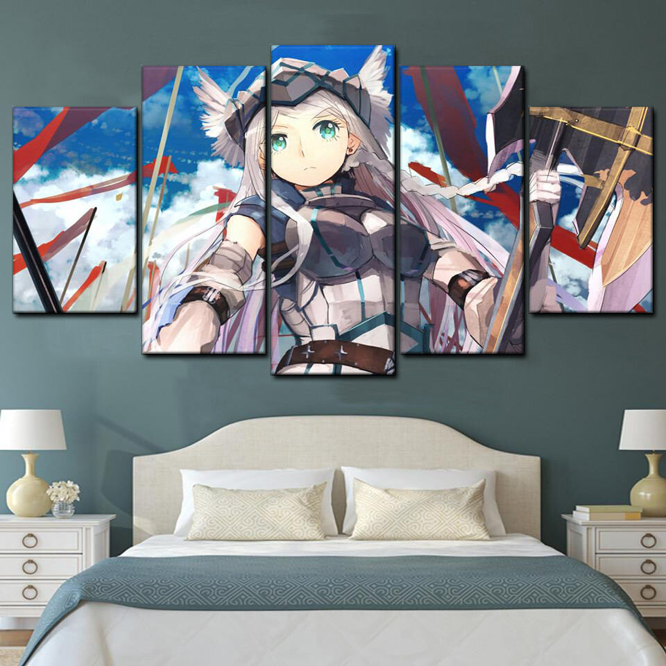 rayneshia from log horizon anime 5 pices peinture sur toile impression sur toile toile art pour la dcoration