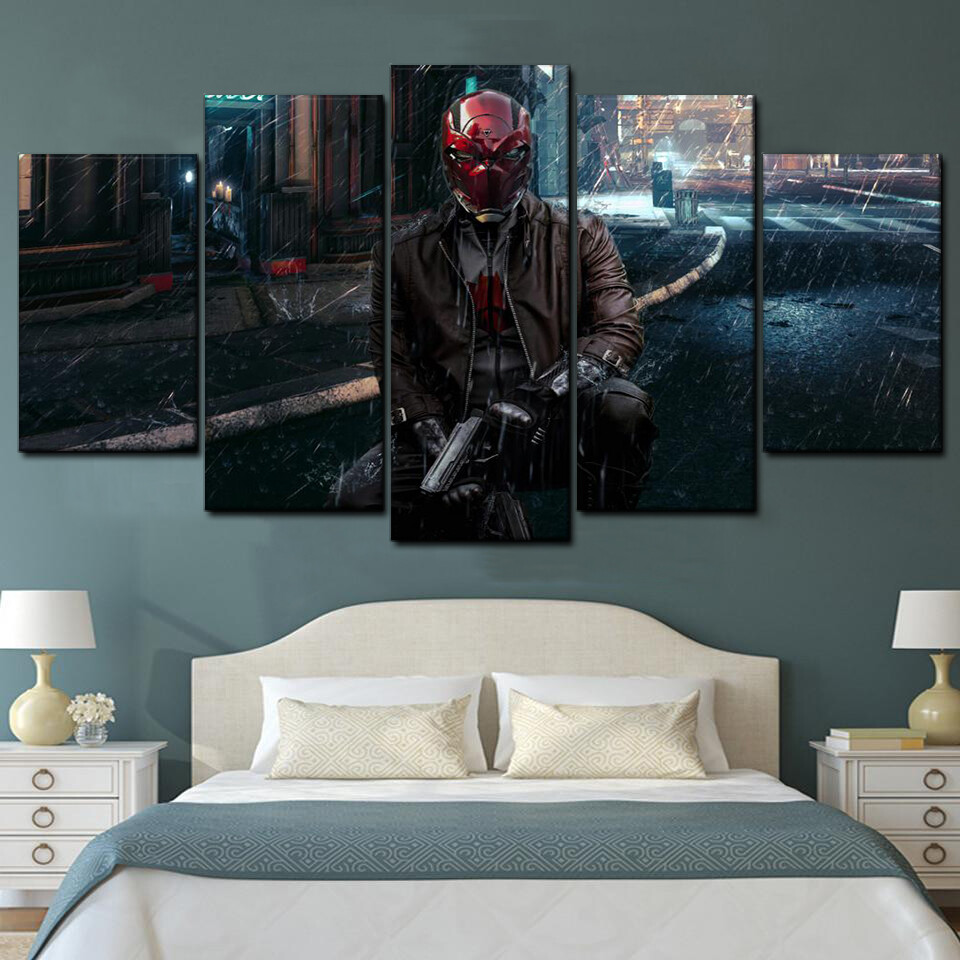 red hood under the rain 5 pices peinture sur toile impression sur toile toile art pour la dcoration intrieure4aprn