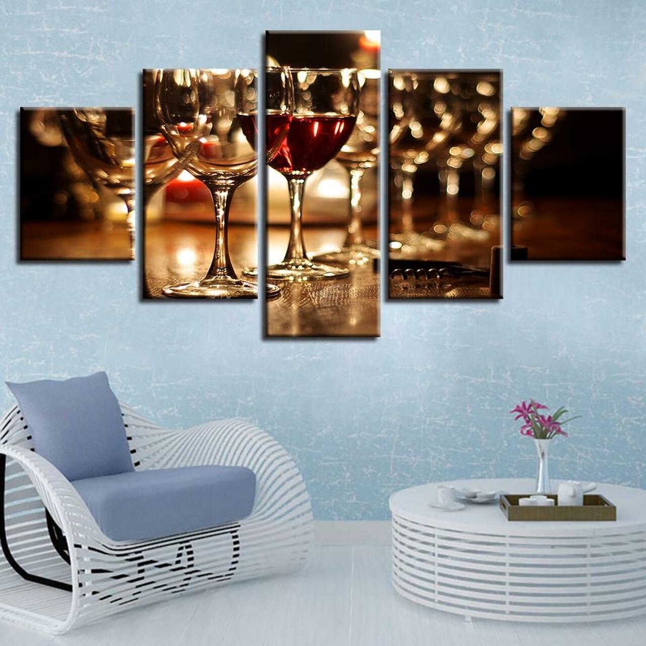 red wine glasses 5 pices peinture sur toile impression sur toile toile art pour la dcoration intrieureegzki
