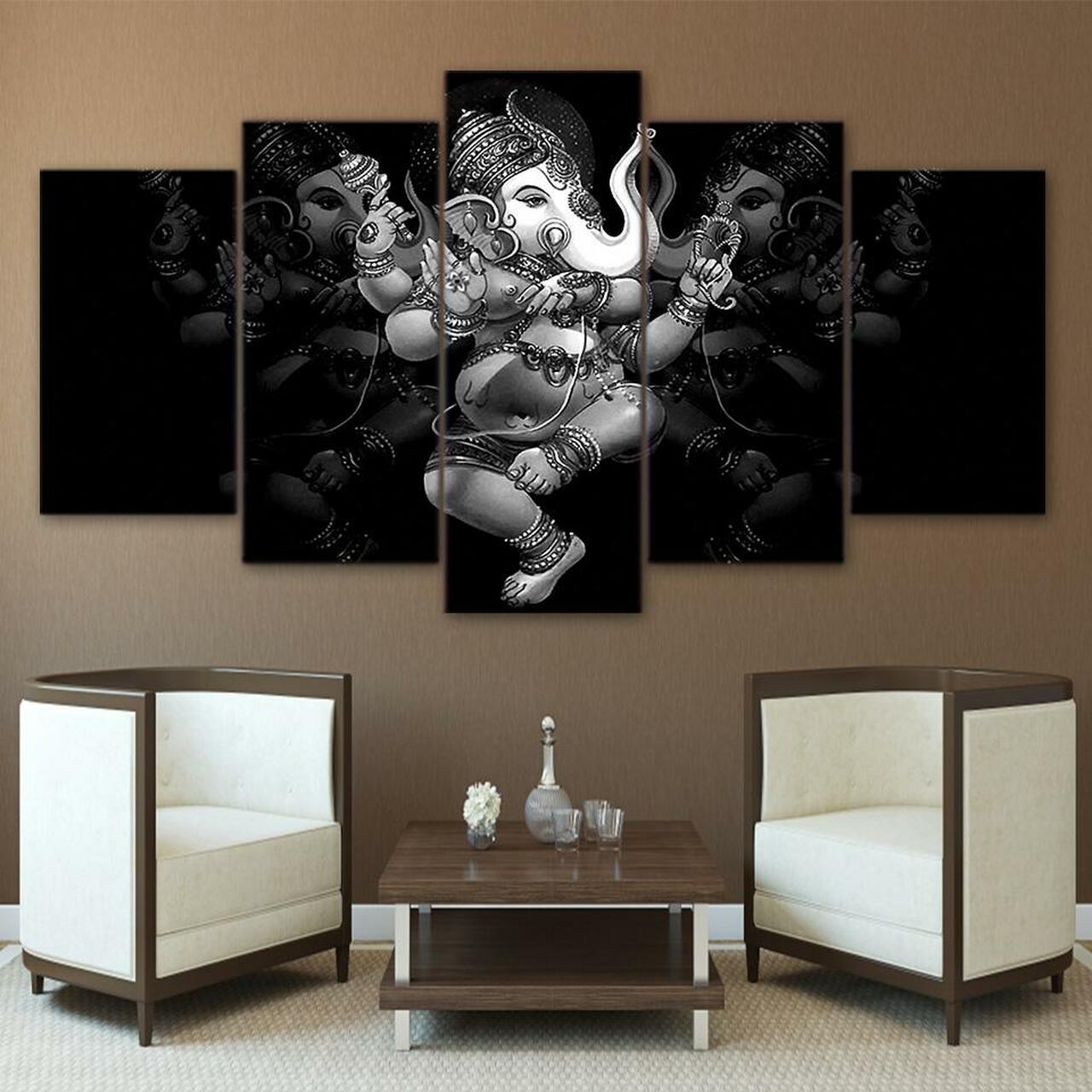 reflections of ganesha 5 pices peinture sur toile impression sur toile toile art pour la dcoration intrieures2ueb